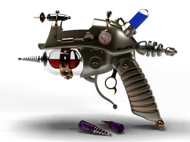 Arma Steampunk - STUN GUN Raygun-prueba